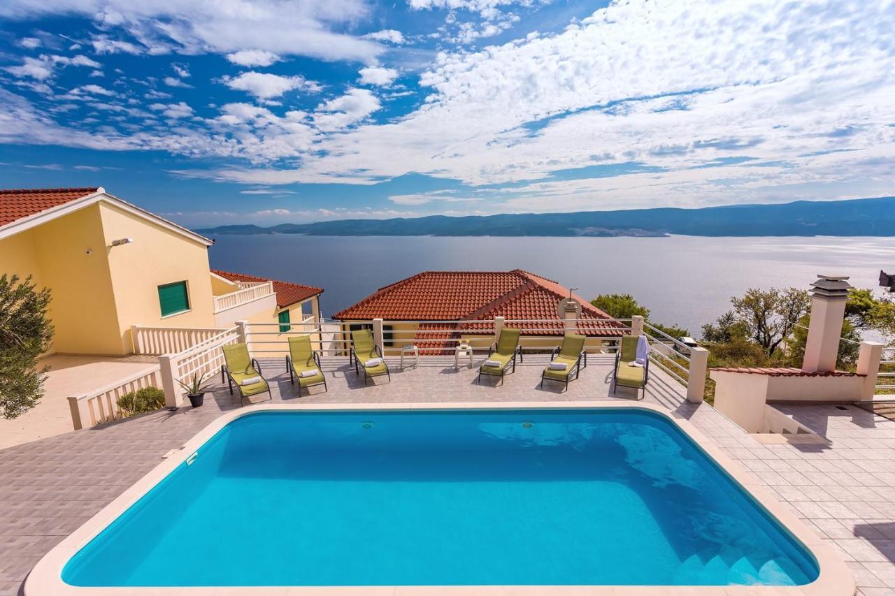 Villa Maslina, With Private 32M2Pool, Panoramic Views On 100Km Coastline, 12 Pax Lokva Rogoznica Buitenkant foto