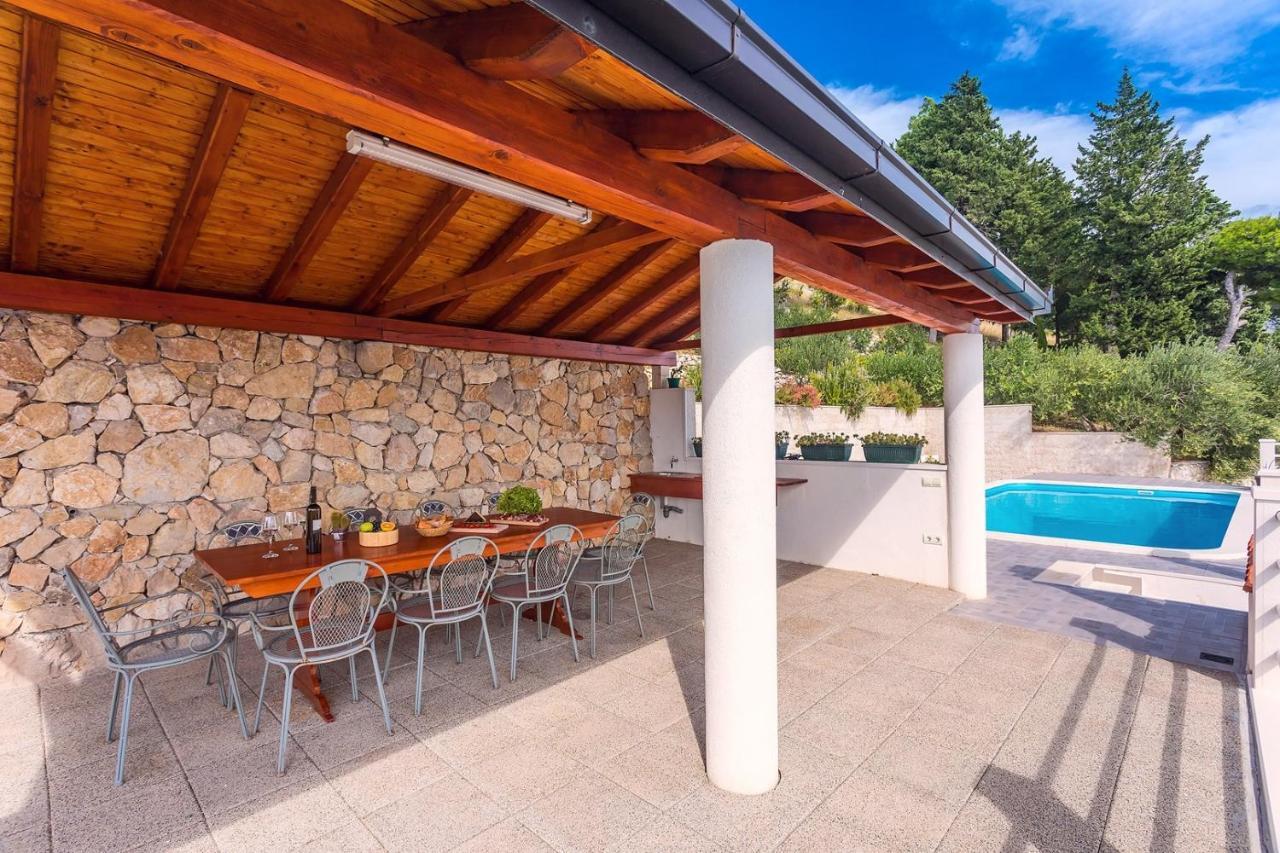 Villa Maslina, With Private 32M2Pool, Panoramic Views On 100Km Coastline, 12 Pax Lokva Rogoznica Buitenkant foto