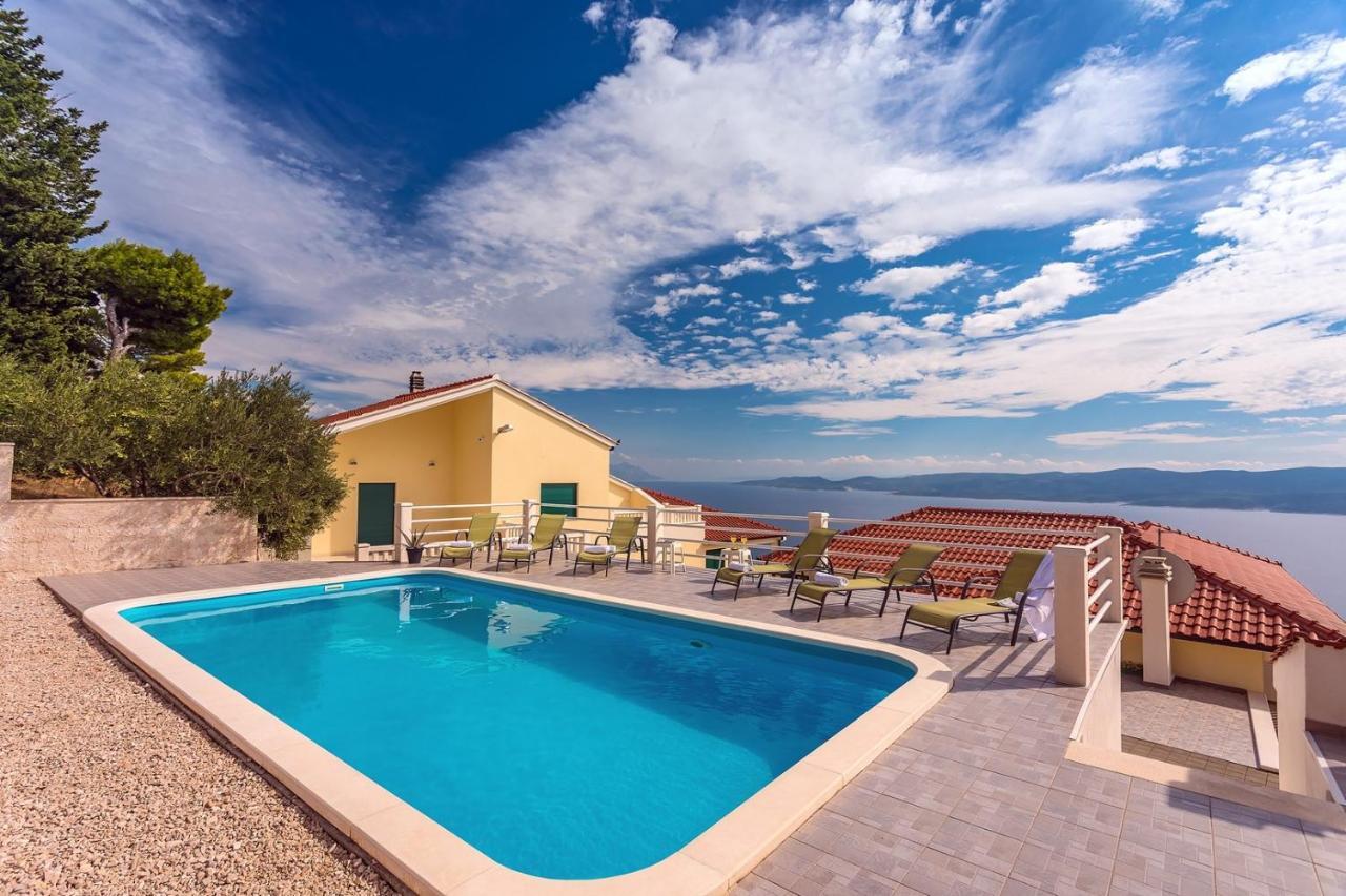 Villa Maslina, With Private 32M2Pool, Panoramic Views On 100Km Coastline, 12 Pax Lokva Rogoznica Buitenkant foto
